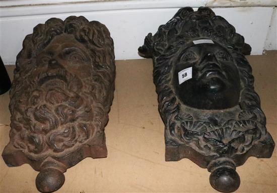 Pair metal mask faces